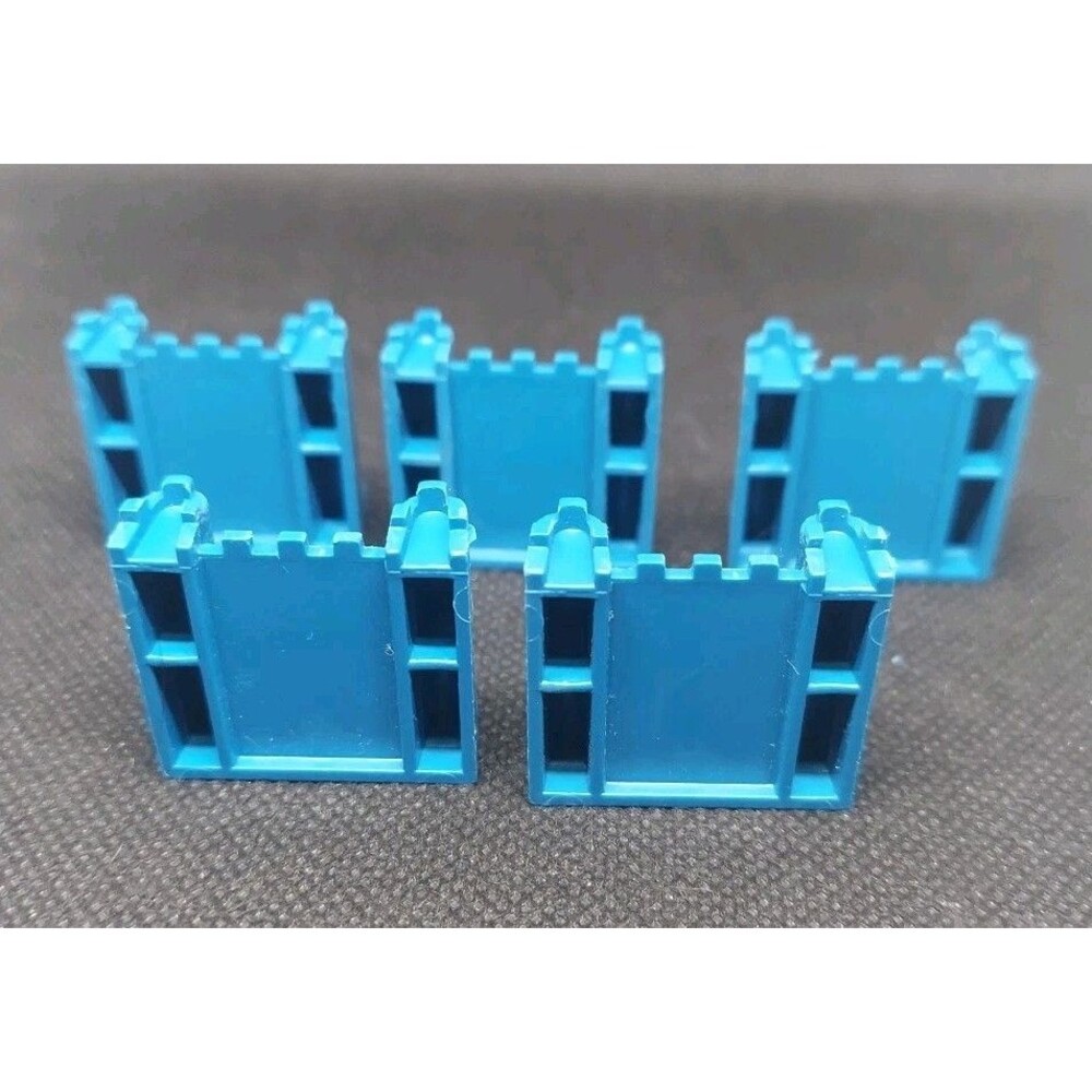 Stratego Game  Replacement Piece Set of (5) Blank Ice Army Blue